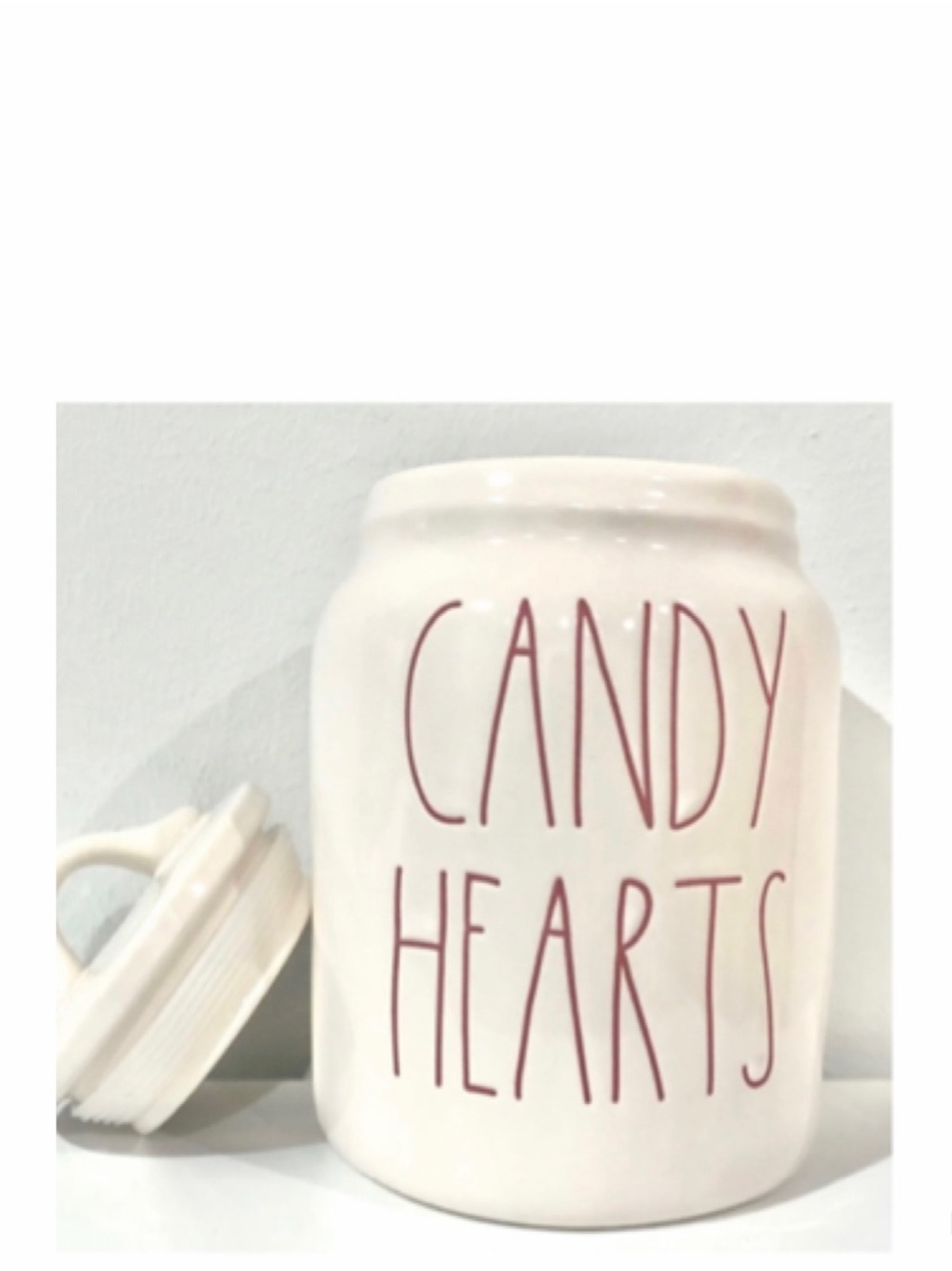 NEW Rae Dunn Candy Hearts Baby Canister